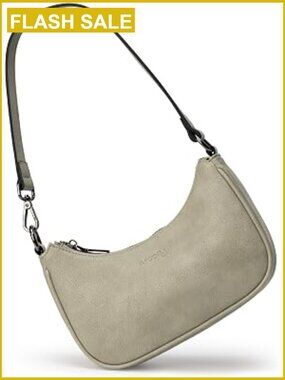 Vegan Leather Mini Crescent Hobo Purse Lightweight Handbag